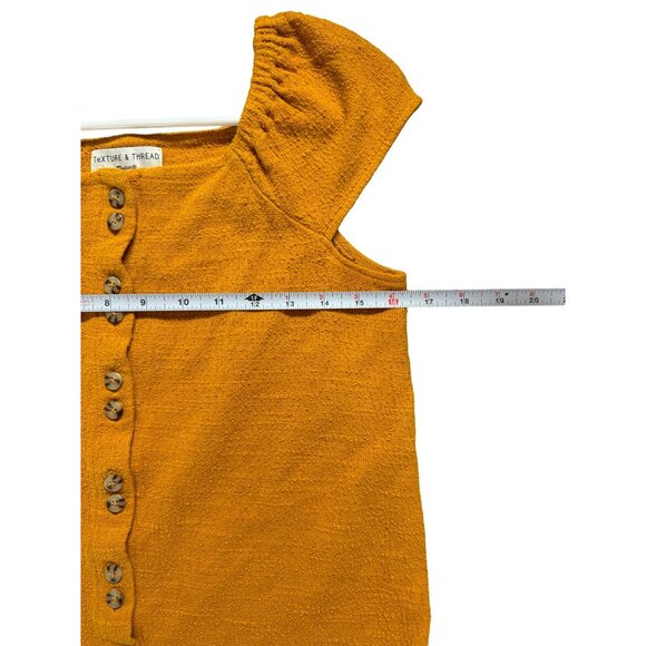 Madewell Texture & Thread Cap Sleeve Dress In Tungsten Glow Cotton Woman's XS - Picture 5 of 6